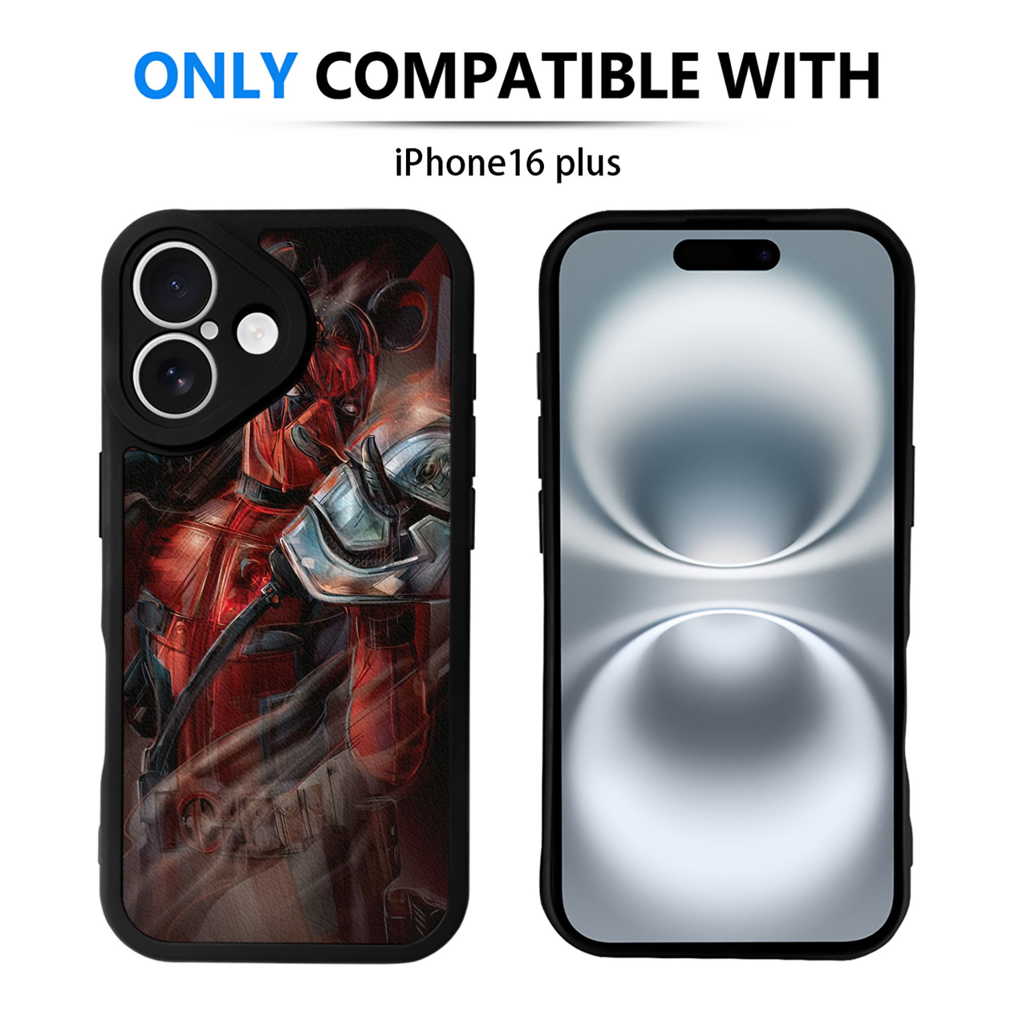 （画像用） Deadpool デッドプール 【iPhone 16シリーズ対応】シリコンスマホケース（レザー調） 材質：シリコン